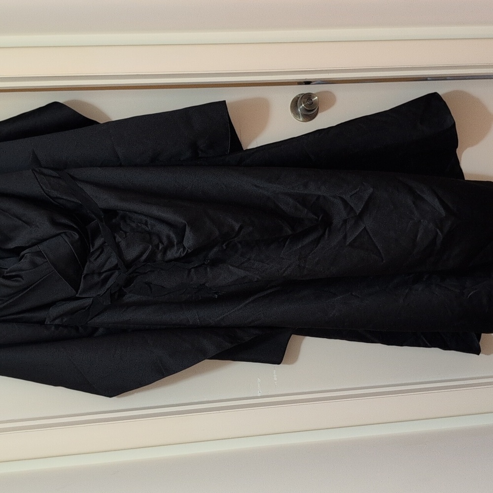 Like New Black Strapless Satin Bridal Dress - Picture 3 of 5